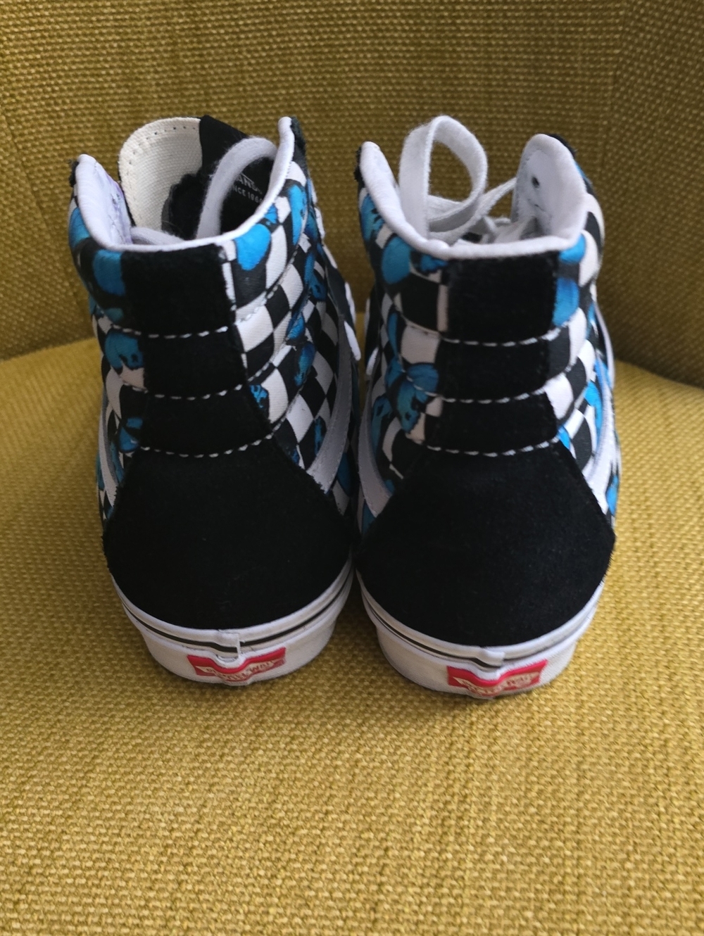 Vans Sk8-Hi Butterfly Checkerboard  Women 9.5, Men 8 - Picture 5 of 5